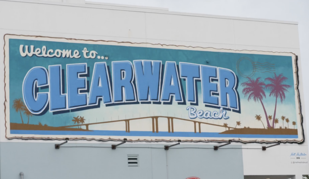 A large sign on a building, Walker Kreative Makes Clearwater Its Home